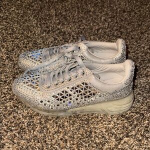 Steve Madden Corona Carissa Rhinestone Lace-Up Sneakers